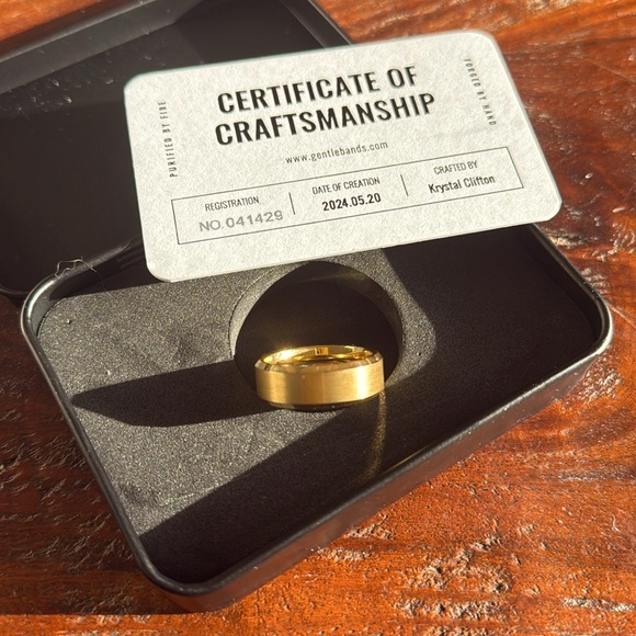 Men’s wedding band/“gentle bands”